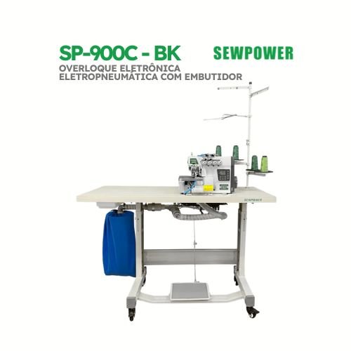 Overloque ponto cadeia Eletropneumática com Embutidor | SEWPOWER